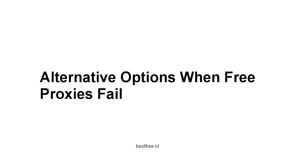 Alternative Options When Free Proxies Fail
