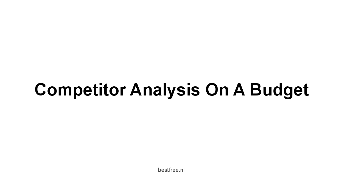 Competitor Analysis on a Budget