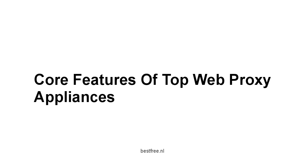 Core Features of Top Web Proxy Appliances
