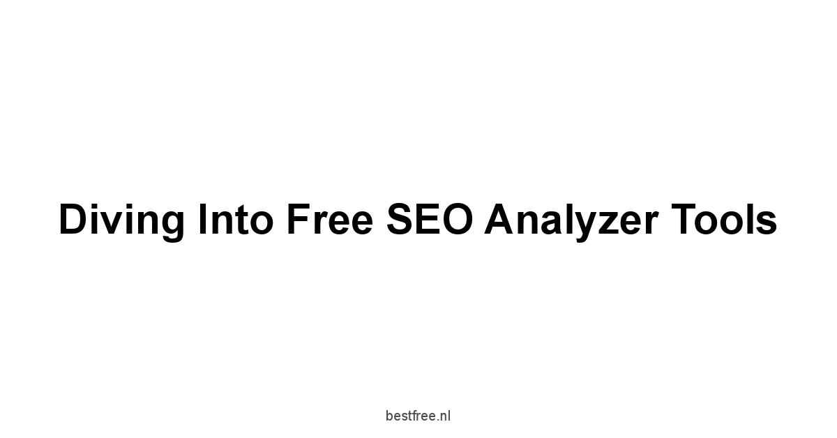 Diving into Free SEO Analyzer Tools