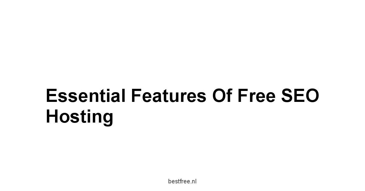 Essential Features of Free SEO Hosting