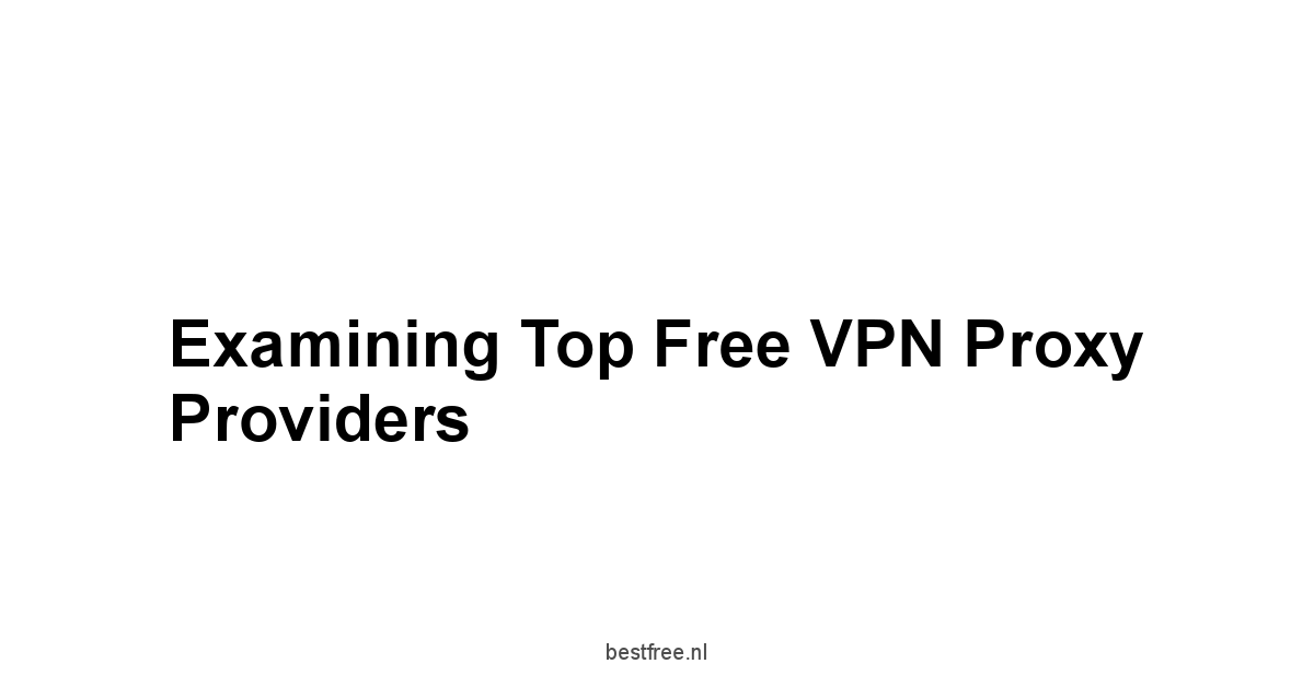 Examining Top Free VPN Proxy Providers
