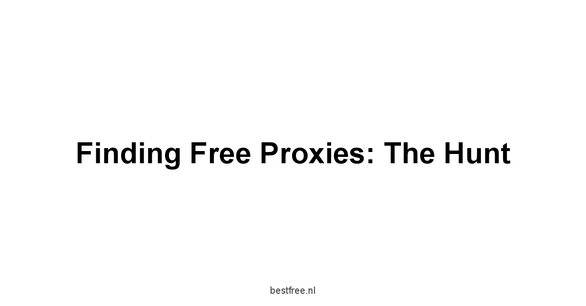 Finding Free Proxies: The Hunt
