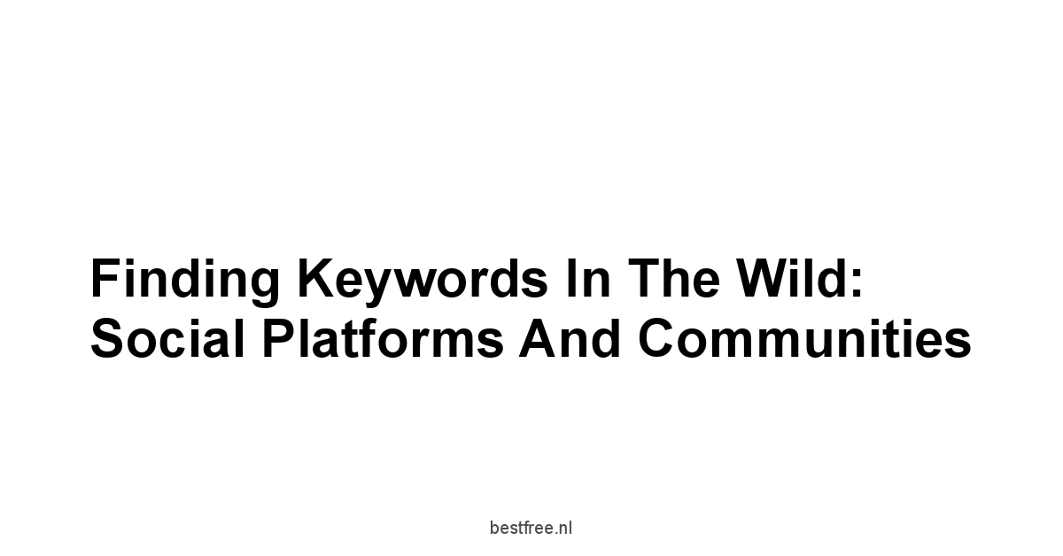 Finding Keywords in the Wild: Social Platforms and Communities