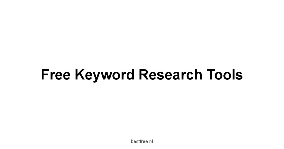 Free Keyword Research Tools