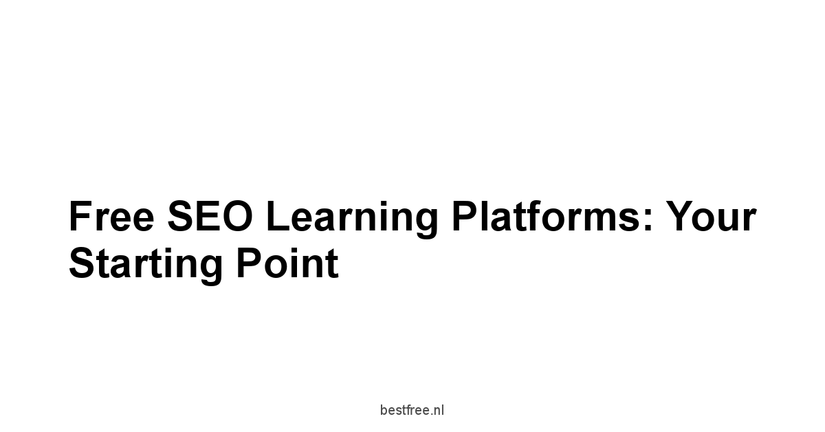 Free SEO Learning Platforms: Your Starting Point