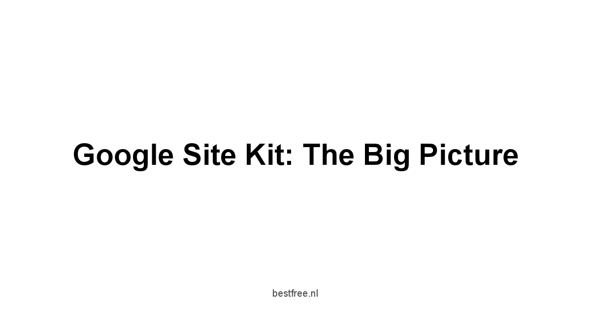 Google Site Kit: The Big Picture