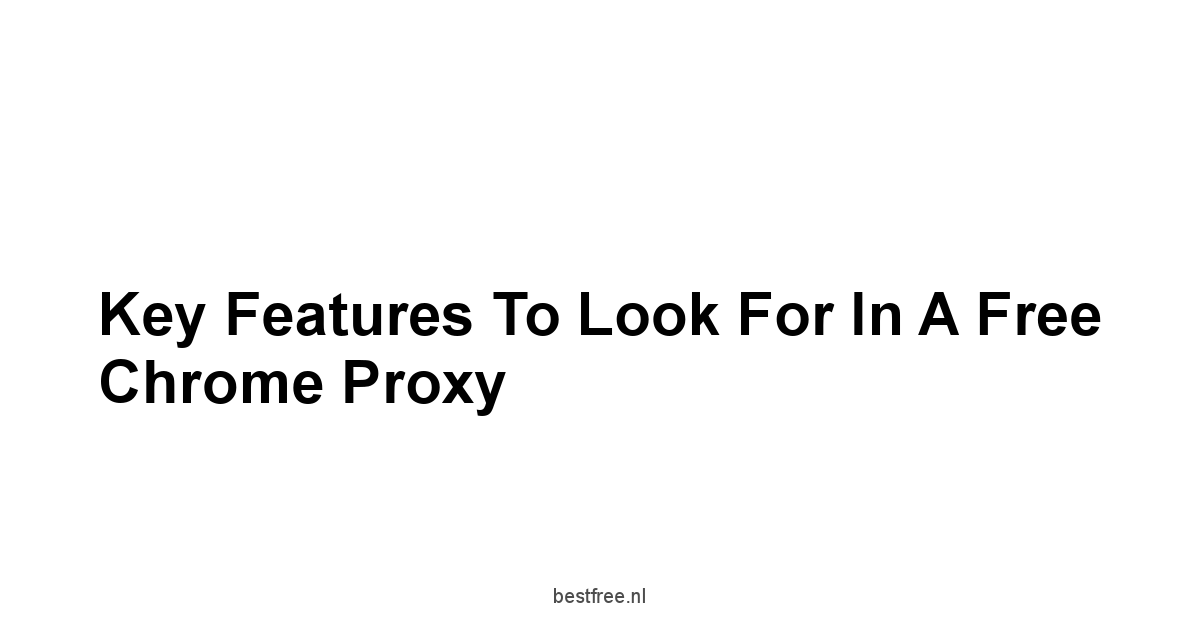 Key Features to Look for in a Free Chrome Proxy