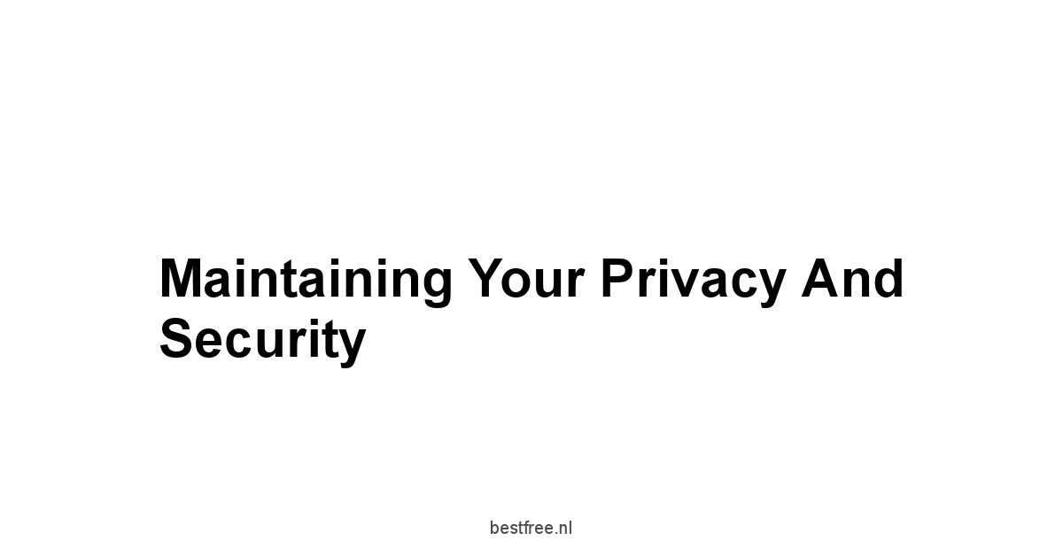 Maintaining Your Privacy and Security