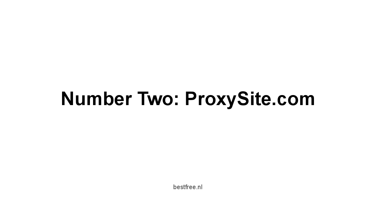 Number Two: ProxySite.com