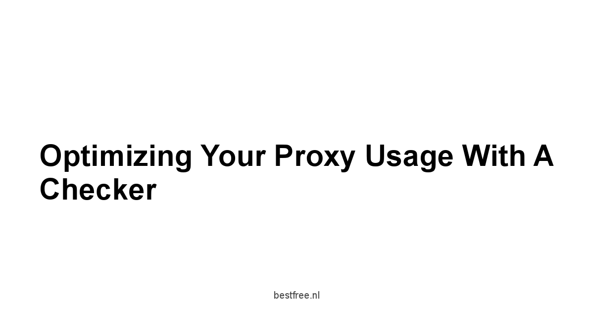 Optimizing Your Proxy Usage With a Checker