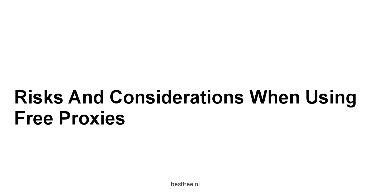 Risks and Considerations When Using Free Proxies