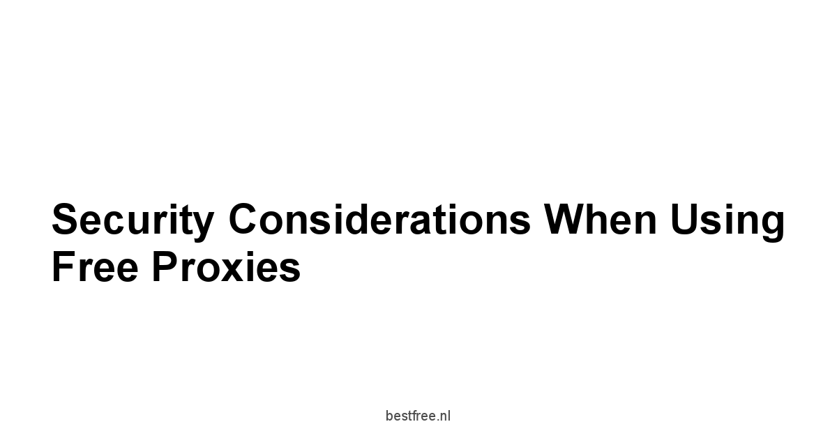 Security Considerations When Using Free Proxies