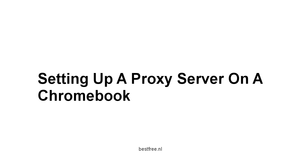 Setting Up a Proxy Server on a Chromebook