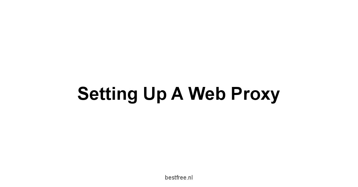 Setting Up a Web Proxy