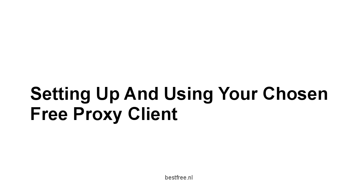 Setting Up and Using Your Chosen Free Proxy Client