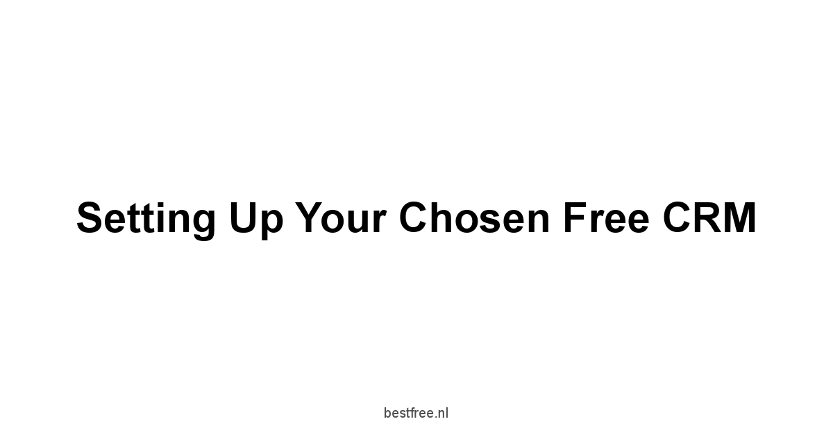 Setting Up Your Chosen Free CRM