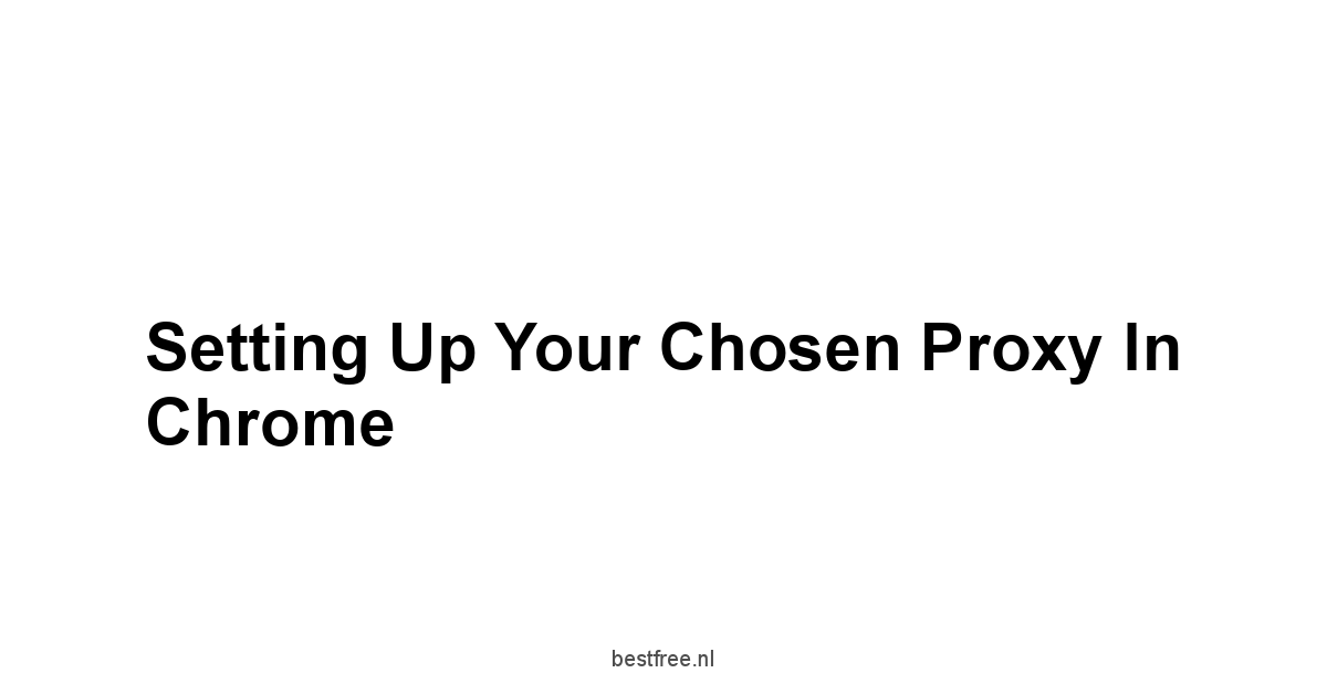 Setting Up Your Chosen Proxy in Chrome