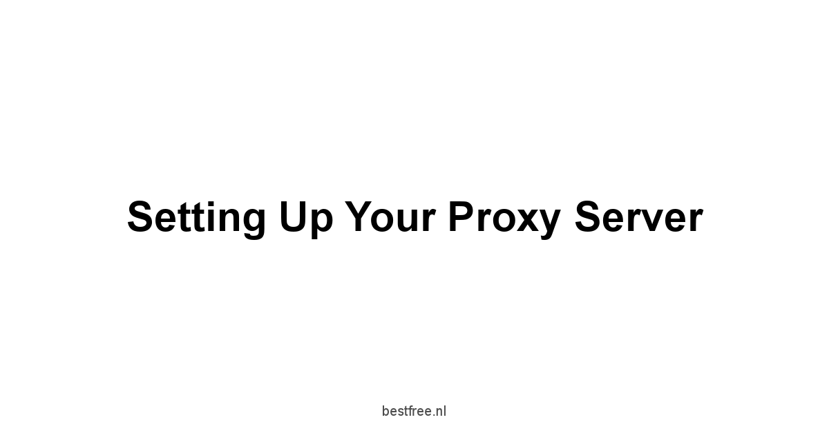 Setting up your proxy server