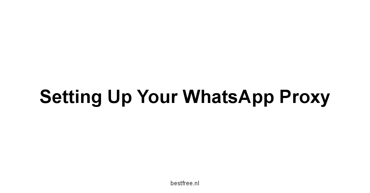 Setting Up Your WhatsApp Proxy