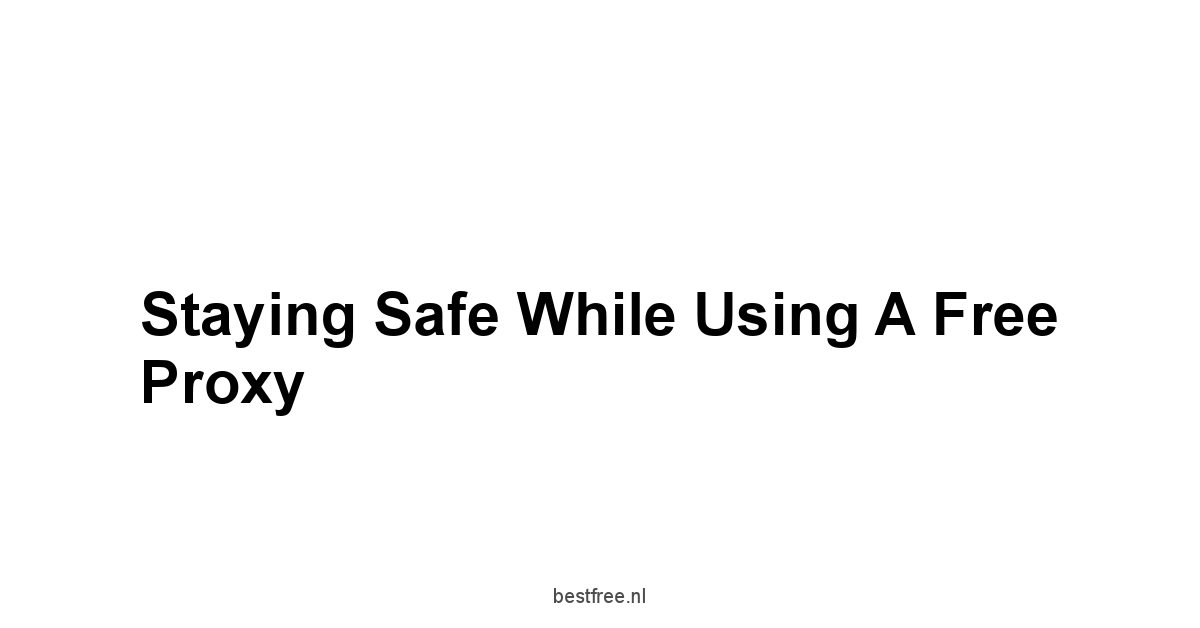 Staying Safe While Using a Free Proxy