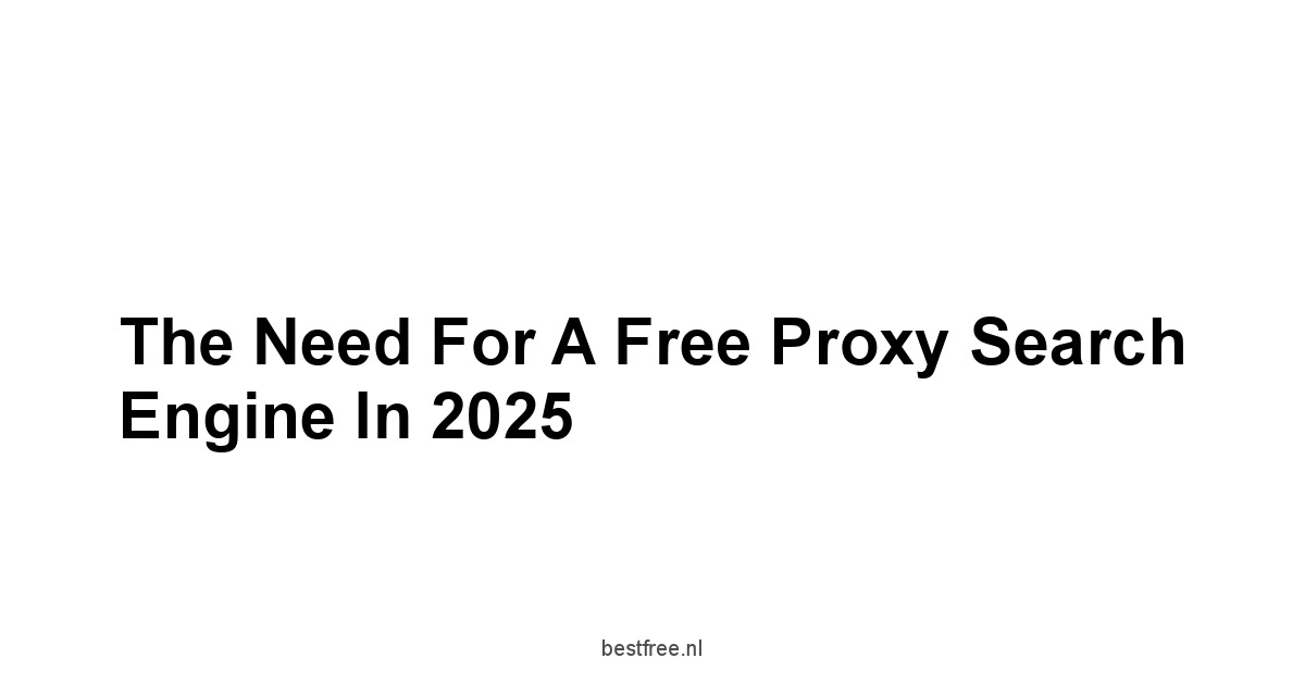 The Need for a Free Proxy Search Engine in 2025