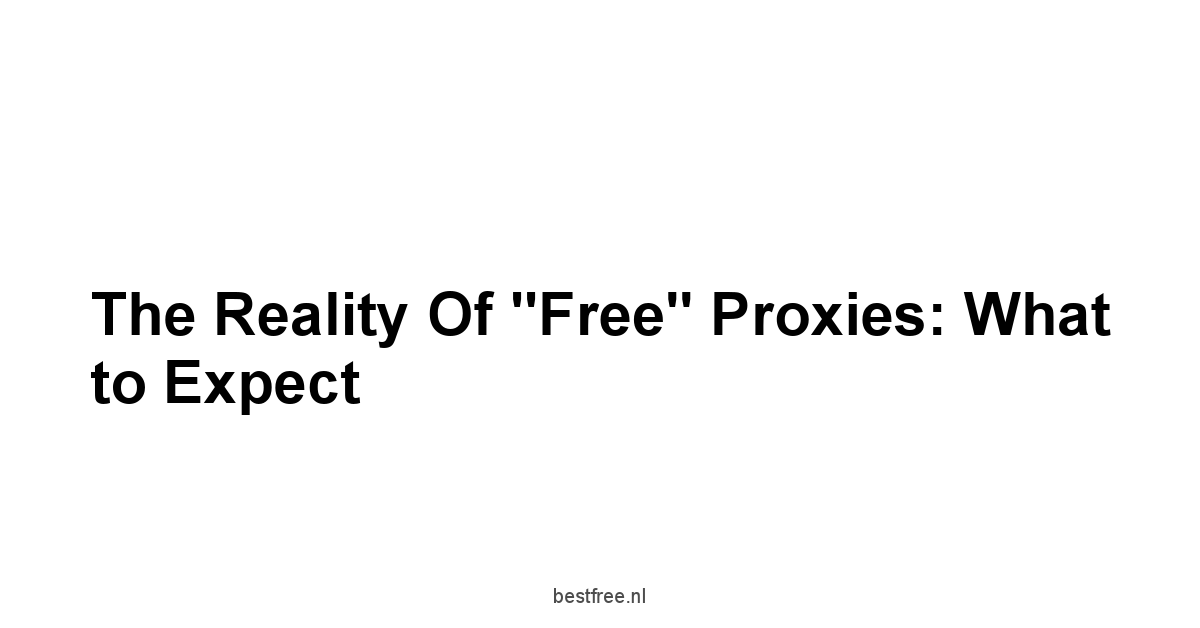 The Reality of "Free" Proxies: What to Expect
