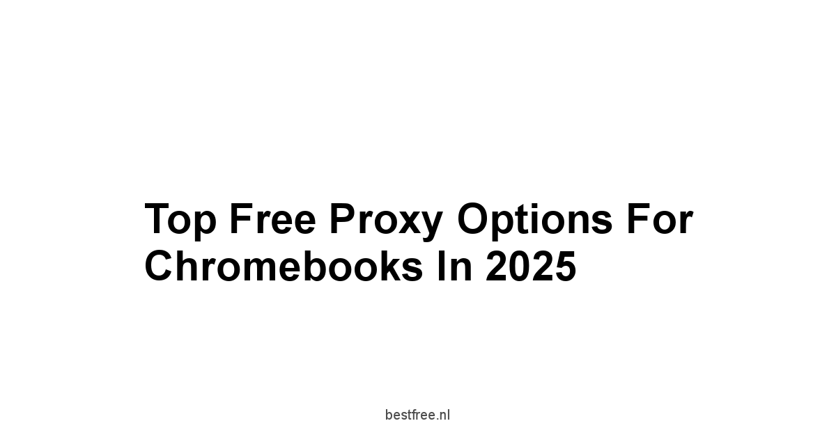 Top Free Proxy Options for Chromebooks in 2025