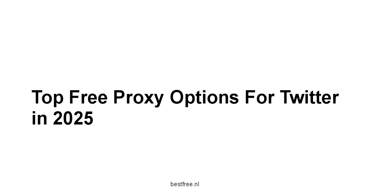 Top Free Proxy Options for Twitter in 2025
