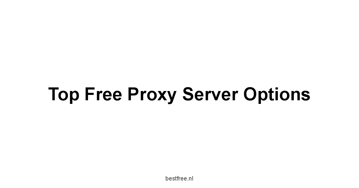Top Free Proxy Server Options