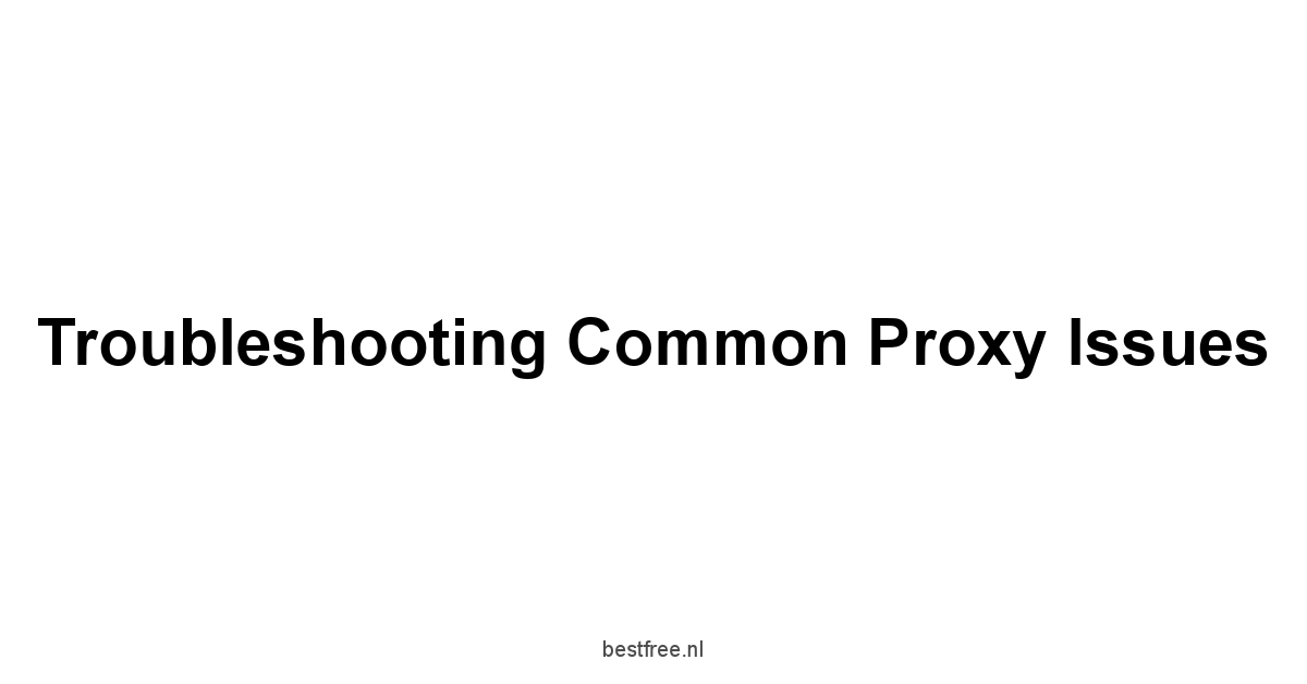 Troubleshooting Common Proxy Issues