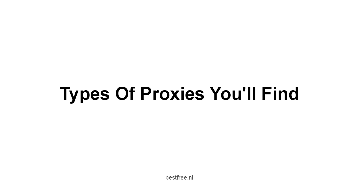 Types of Proxies You'll Find
