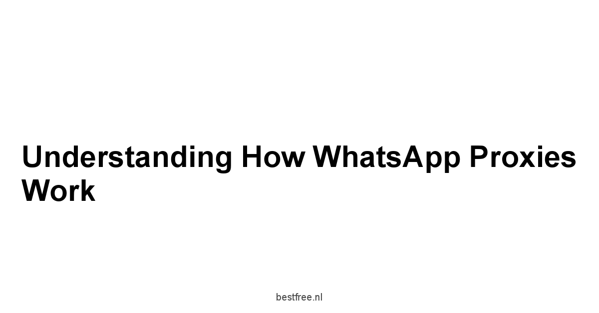 Understanding How WhatsApp Proxies Work