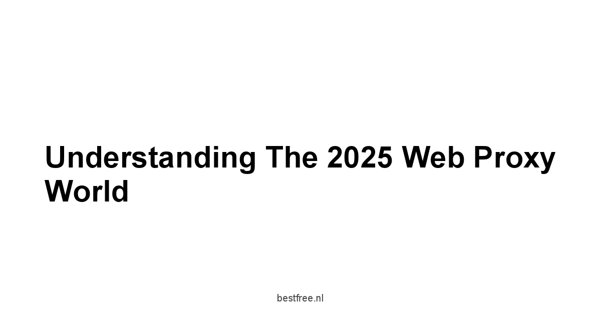 Understanding the 2025 Web Proxy World