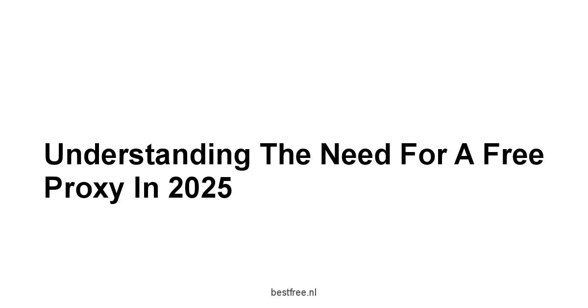 Understanding the Need for a Free Proxy in 2025