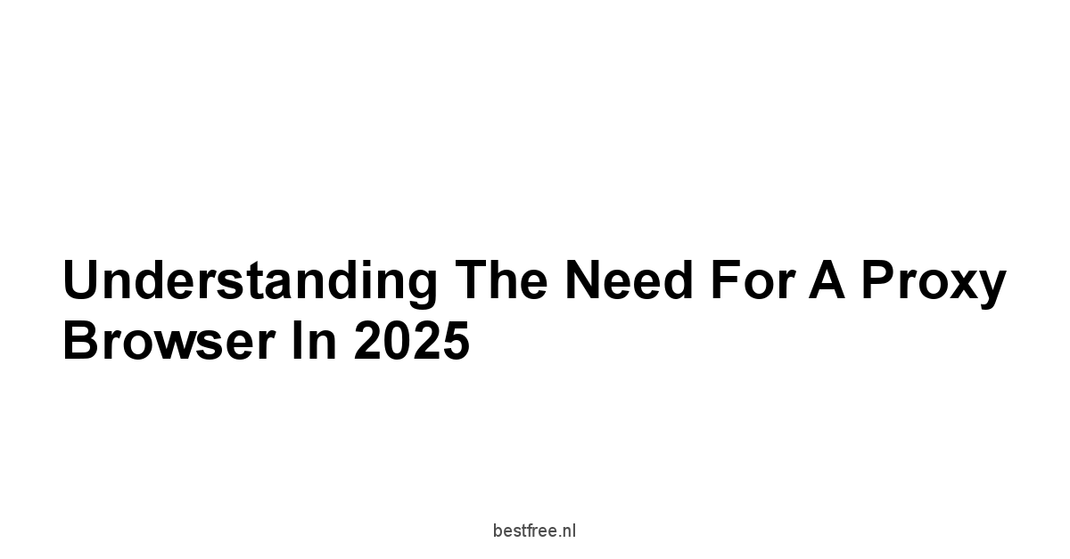 Understanding the Need for a Proxy Browser in 2025