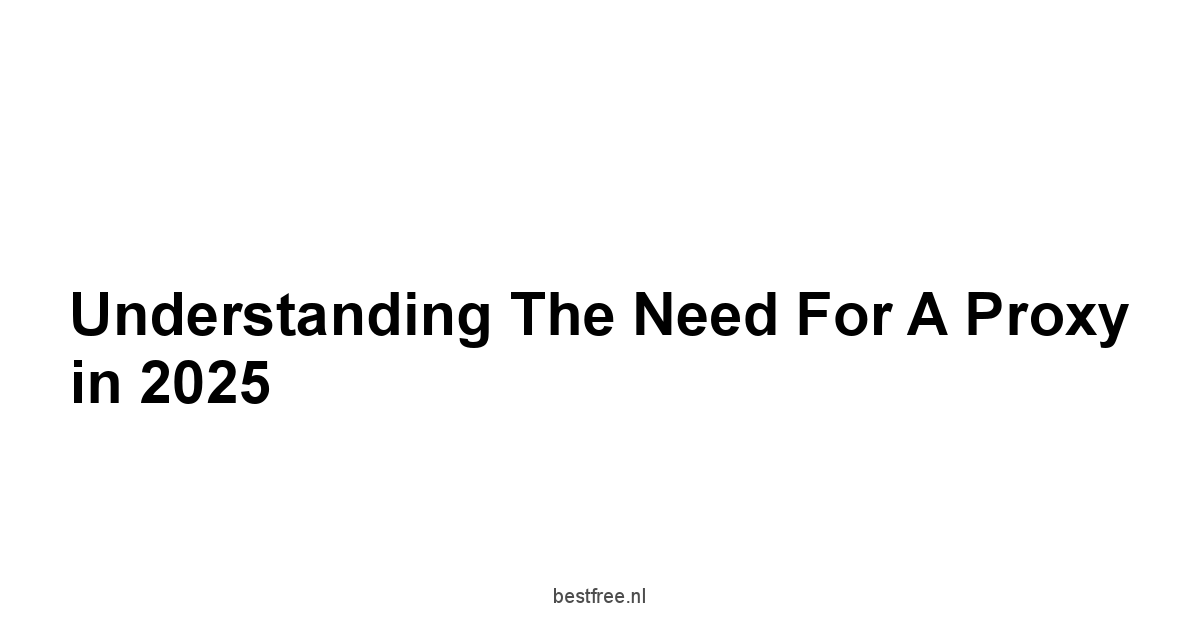 Understanding the Need for a Proxy in 2025