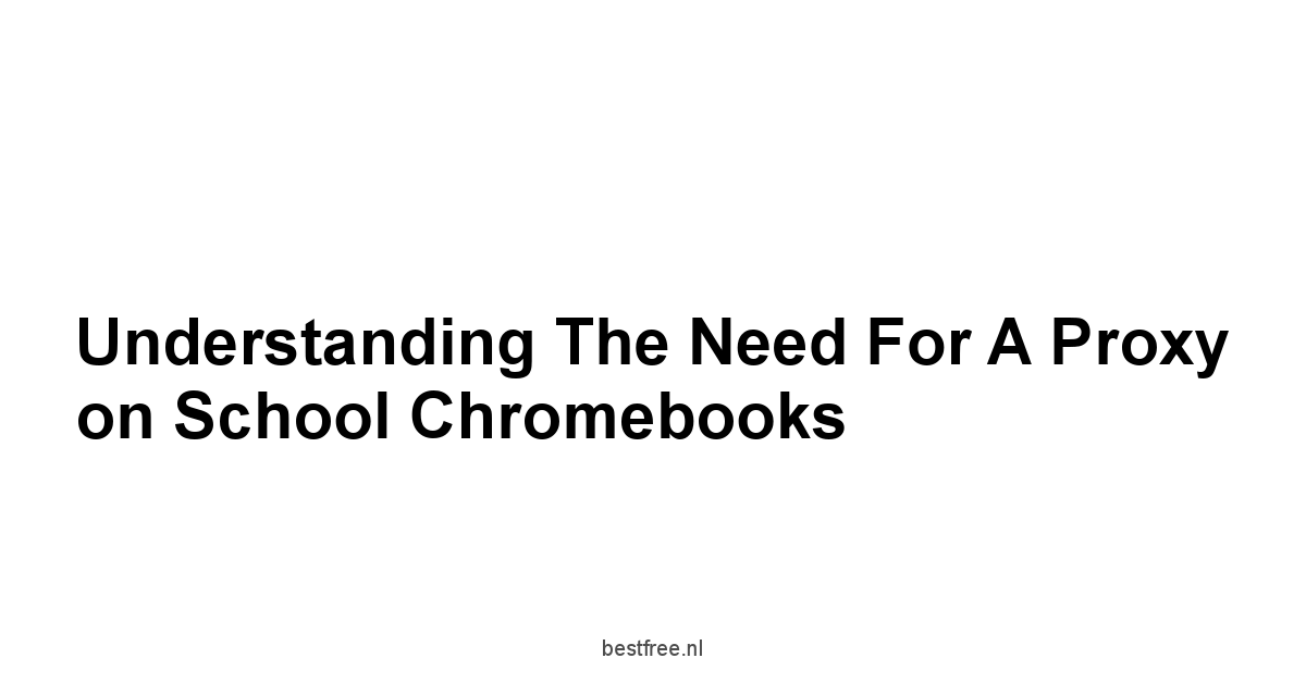 Understanding the Need for a Proxy on School Chromebooks