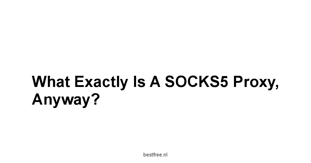 What Exactly is a SOCKS5 Proxy, Anyway?