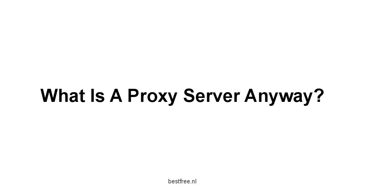 What is a Proxy Server Anyway?