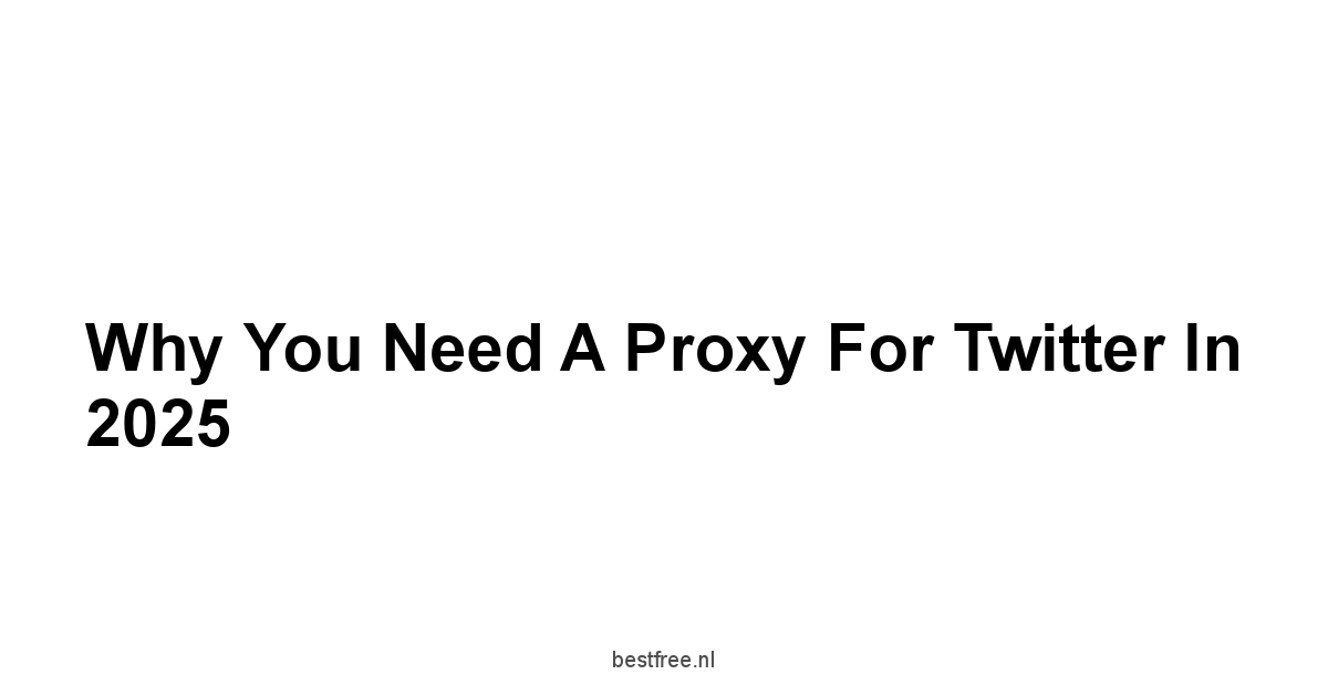 Why You Need a Proxy for Twitter in 2025