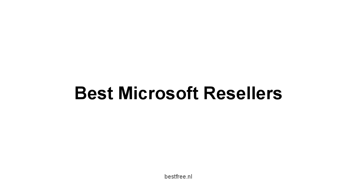 Best Microsoft Resellers
