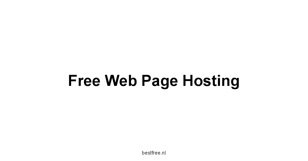 Free Web Page Hosting