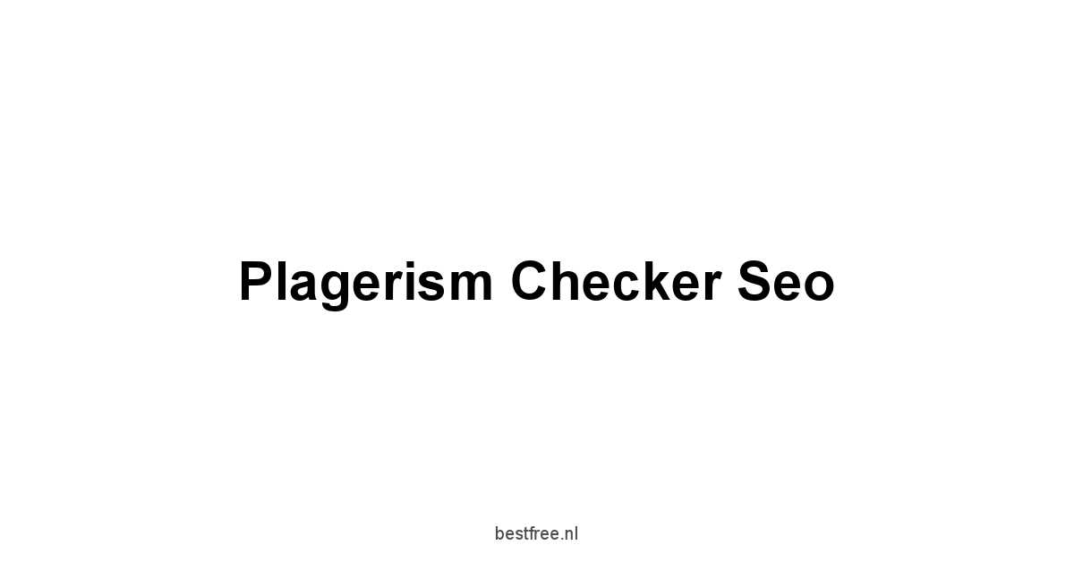 Plagerism Checker Seo