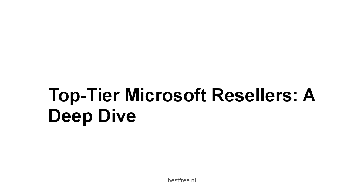 Top-Tier Microsoft Resellers: A Deep Dive