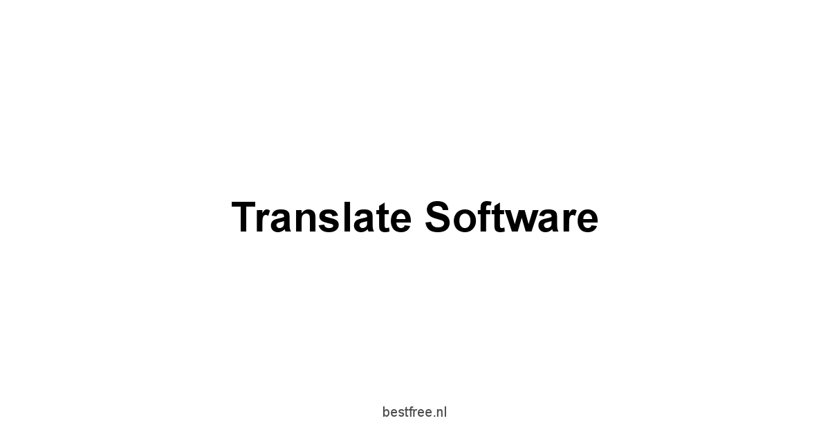 Translate Software