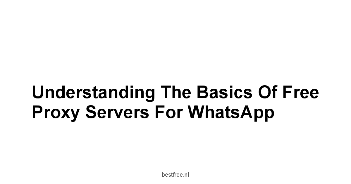 Understanding the Basics of Free Proxy Servers for WhatsApp