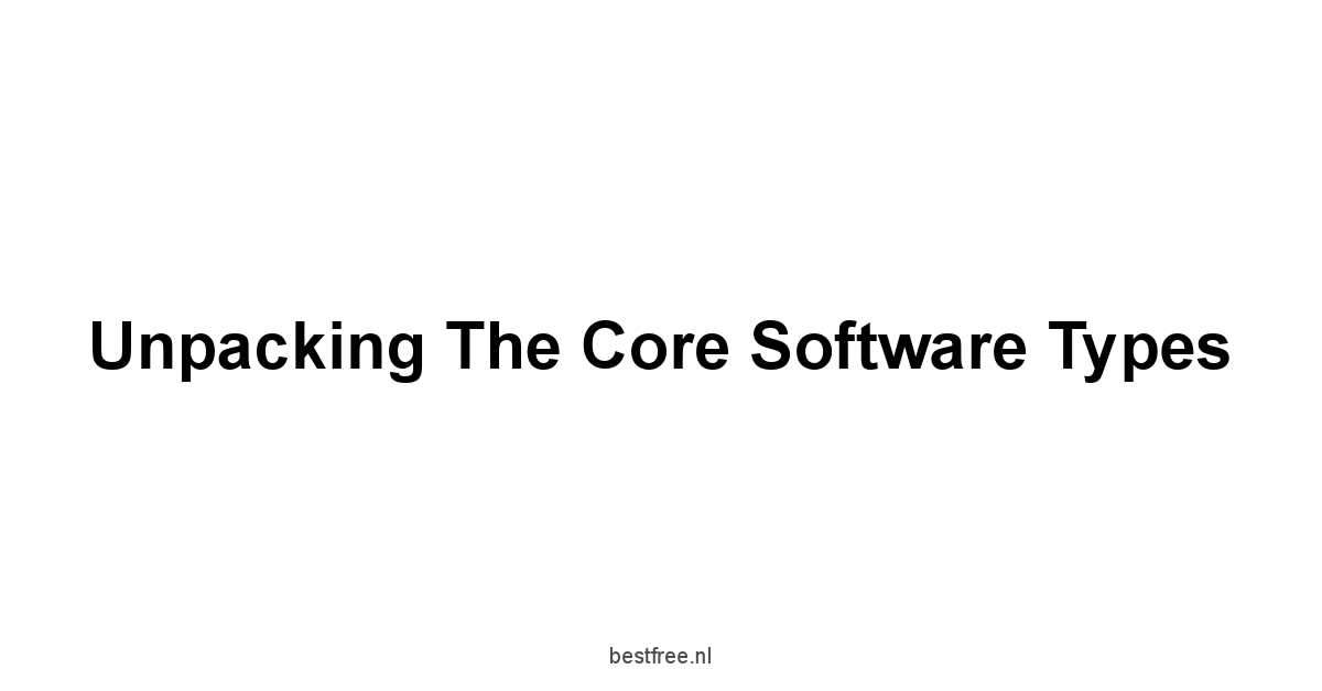 Unpacking the Core Software Types