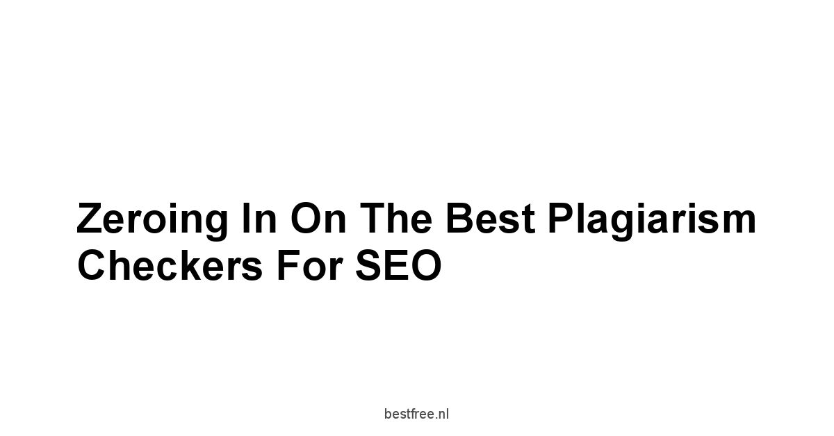 Zeroing in on the Best Plagiarism Checkers for SEO